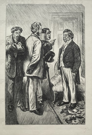 Our Christmas Turkey, Mr. Bobsby Concerned, 1868. Creator: Charles Samuel Keene (British, 1823-1891).