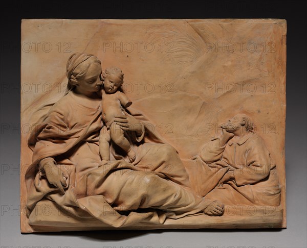 Rest on the Flight into Egypt, c. 1700-1710. Creator: Giuseppe Mazza (Italian, 1653-1741).