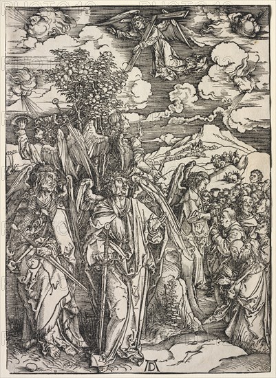 Revelation of St. John: Four Angels Holding up the Winds, 1511. Creator: Albrecht Dürer (German, 1471-1528).