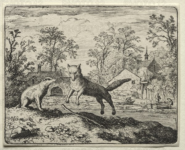 Reynard the Fox: Reynard Doing Penance. Creator: Allart van Everdingen (Dutch, 1621-1675).