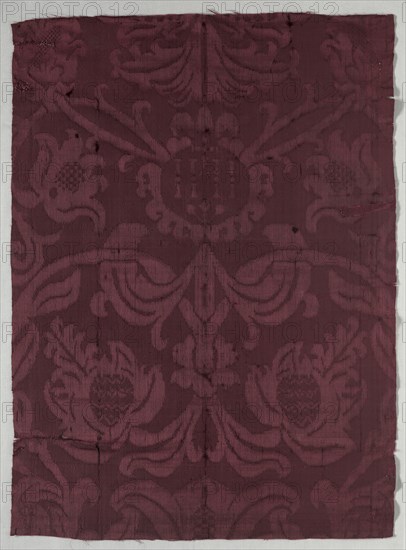 Silk Fragment, late 1600s. Creator: Unknown.