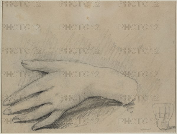 Study of a Woman's Hand (verso), 1800s. Creator: Théodule Ribot (French, 1823-1891).