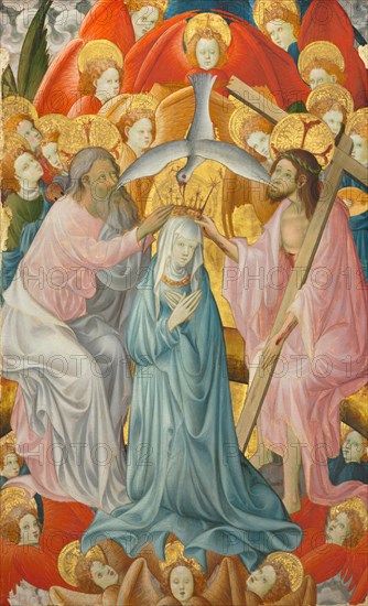 The Coronation of the Virgin with the Trinity, c. 1400. Creator: Master of Rubielos de Mora (Spanish).