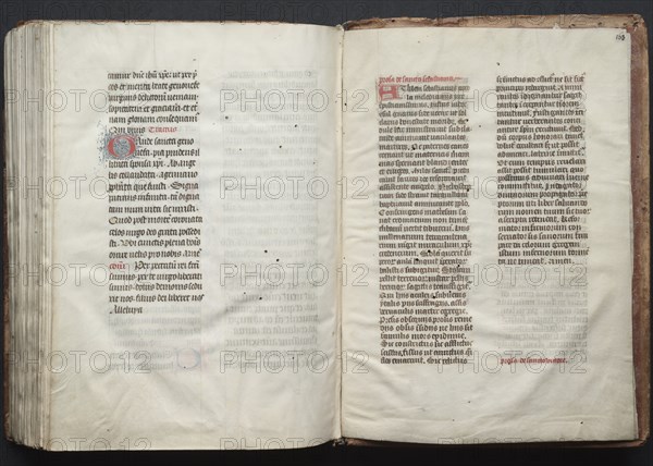 The Gotha Missal: Fol. 163r, Text, c. 1375. Creator: Master of the Boqueteaux (French); Workshop, and.