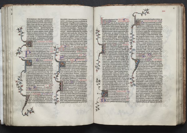 The Gotha Missal: Fol. 85v, Text, c. 1375. Creator: Master of the Boqueteaux (French); Workshop, and.