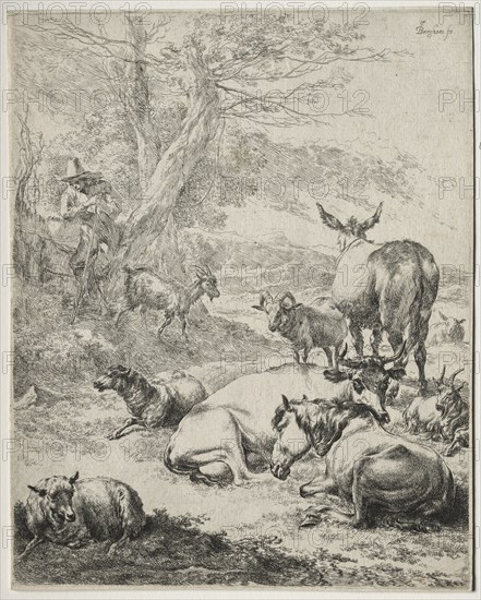 The Herd at Rest. Creator: Nicolaes Berchem (Dutch, 1620-1683).