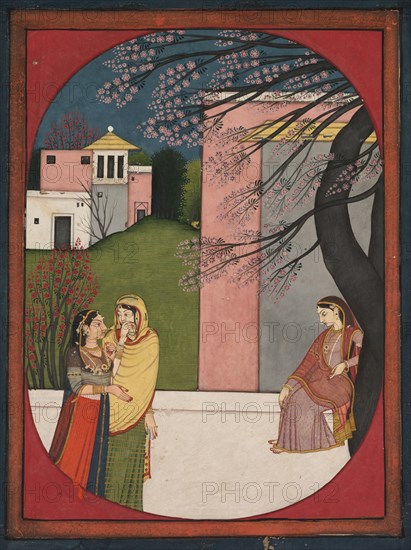 The Lovelorn Heroine, from a Sat Sai of Bihari, 1780-90. Creator: Unknown.