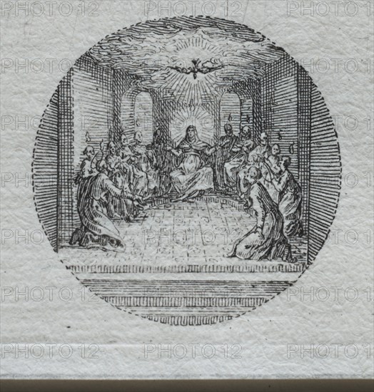 The Mysteries of the Passion: The Descent of the Holy Spirit. Creator: Jacques Callot (French, 1592-1635).