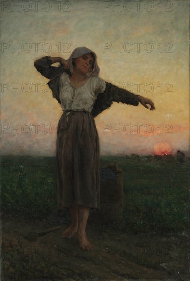 The Tired Gleaner, 1880. Creator: Jules Breton (French, 1827-1906).