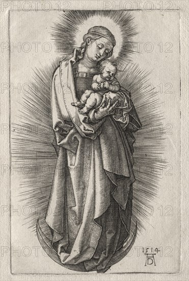 The Virgin with Hairband on a Crescent Moon, 1508. Creator: Albrecht Dürer (German, 1471-1528).