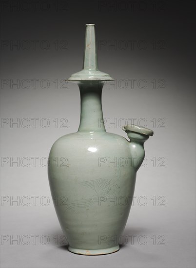 Water Ewer for Rituals (Kundika) with Incised Parrot Design, 1100s. Creator: Unknown.