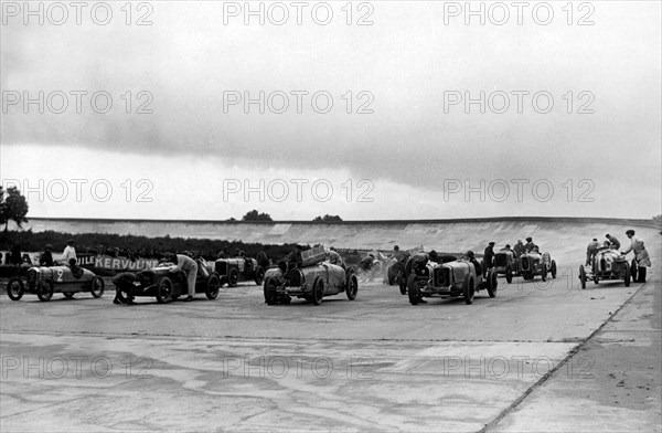 Montlhery in 1920's, showing banking. Creator: Unknown.