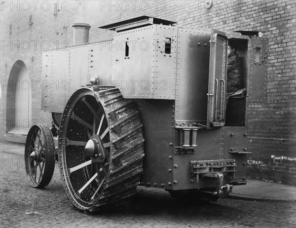 Fowler armoured traction engine. Creator: Unknown.
