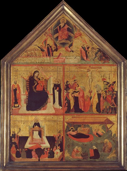 The Last Judgment; The Virgin and Child with a Bishop-Saint and Saint Peter Martyr..., ca. 1325. Creator: Master of the Dominican Effigies.