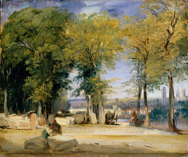 View near Rouen, ca. 1825. Creator: Richard Parkes Bonington.