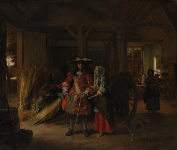 Paying the Hostess, ca. 1670. Creator: Pieter de Hooch.