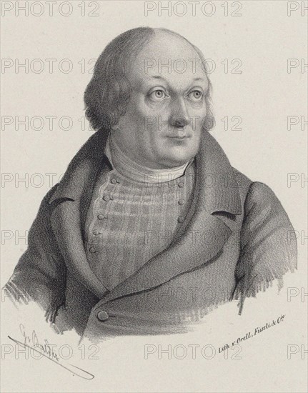 Portrait of Hans Georg Nägeli (1773-1836), c. 1840. Creator: Balder, Georg (1810-1882).