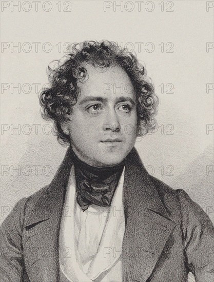 Portrait of the Composer Johann Vesque von Püttlingen (1803-1883), 1838. Creator: Kriehuber, Josef (1800-1876).