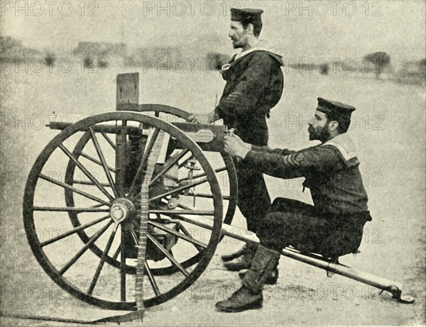 'Types of Arms - The Maxim Gun', 1900. Creator: Gregory & Co.