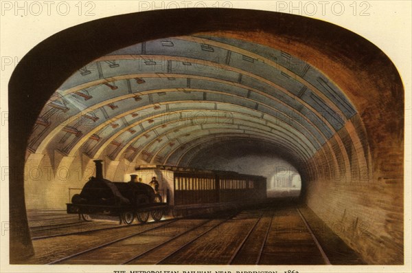 'The Metropolitan Railway near Paddington, 1863', 1945. Creator: Unknown.