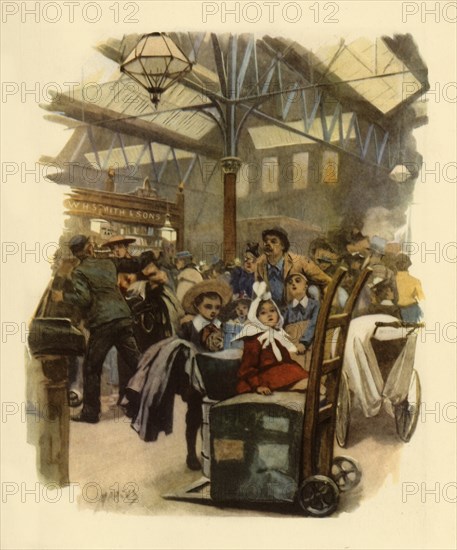 'Cannon Street Station, c. 1900', (1945).  Creator: Marcus.