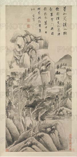 Shaded Dwellings among Streams and Mountains, ca. 1622-25. Creator: Dong Qichang.