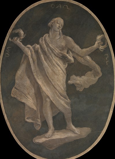 A Virtue, Possibly Patriotism, 1760. Creator: Workshop of Giovanni Battista Tiepolo.