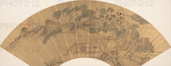 Landscape with figure, 1635. Creator: Chen Jichun.