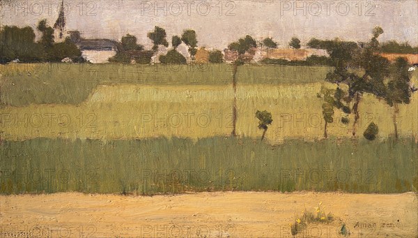 The Outskirts of a Village, ca. 1880. Creator: Edmond Francois Aman-Jean.