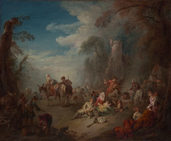 Troops at Rest, ca. 1725. Creator: Jean-Baptiste Pater.