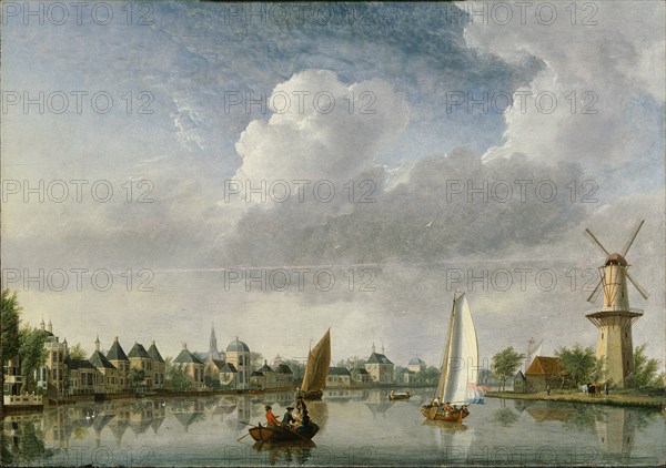 The Spaarne River in Haarlem , 1750. Creator: Compe, Jan ten