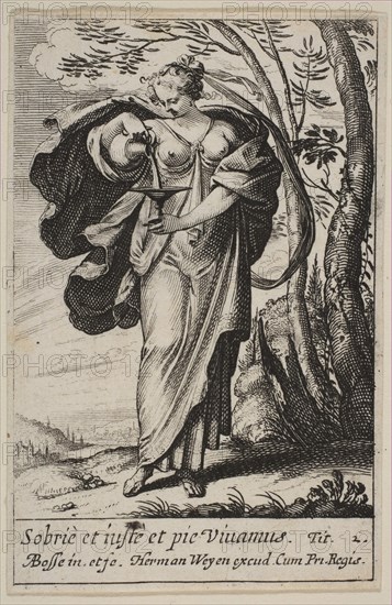 Temperance, 1636. Creator: Abraham Bosse.