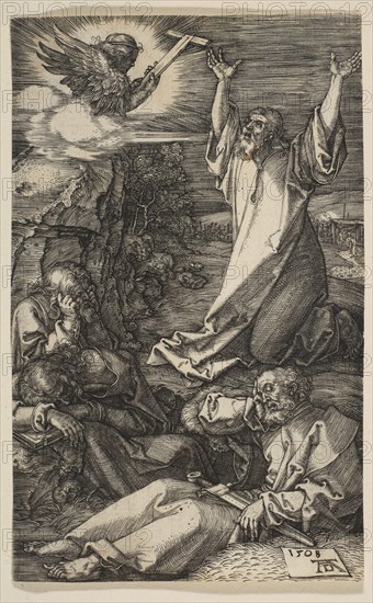 Christ on the Mount of Olives, from The Passion, 1508. Creator: Albrecht Durer.