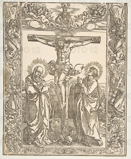 Christ on the Cross between the Virgin and Saint John, 1516. Creator: Albrecht Durer.