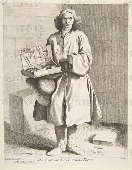 Peddler of Knives, Scissors and Combs, 1742. Creator: Caylus, Anne-Claude-Philippe de.