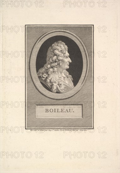 Portrait of Despréaux Nicolas Boileau, 1800. Creator: Augustin de Saint-Aubin.