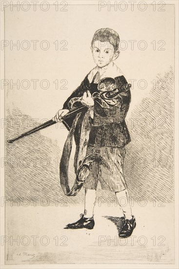 Boy with a Sword, Turned Left, 1862. Creator: Edouard Manet.