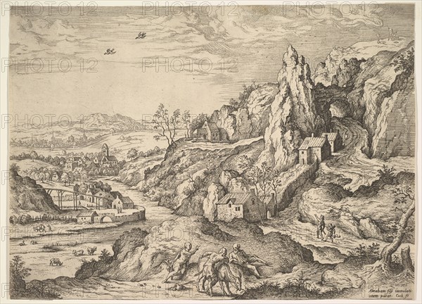 Abraham and Isaac on the way to Sacrifice, 1558. Creator: Hieronymus Cock.