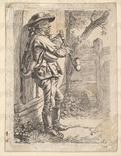 The Bagpiper, 1817. Creator: Johann Christian Erhard.