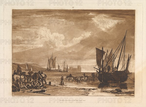 Scene on the French Coast (Liber Studiorum, part I, plate 4), June 11, 1807. Creator: JMW Turner.