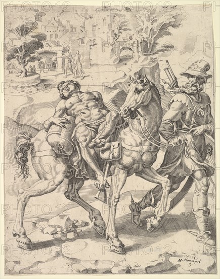 The Parable of the Good Samaritan, 1549. Creator: Dirck Volkertsen Coornhert.