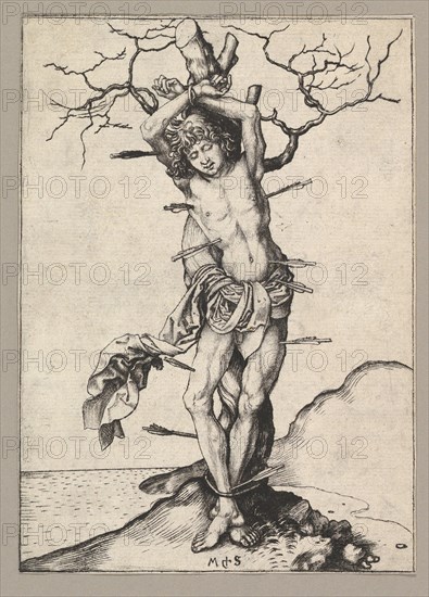 Saint Sebastian, ca. 1435-1491. Creator: Martin Schongauer.