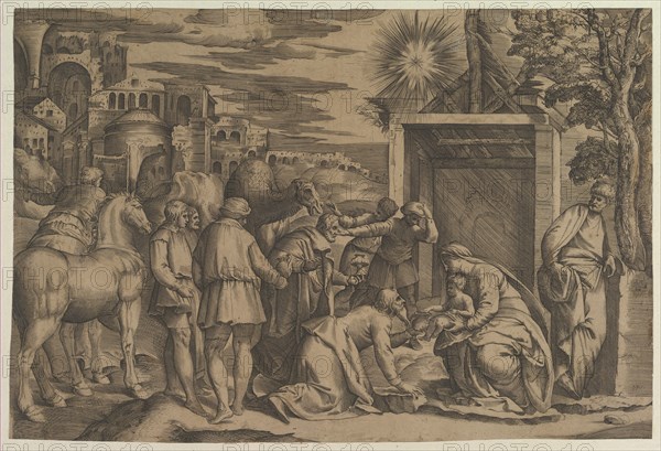 The Adoration of the Magi. Creator: Attributed to Monogrammist 9