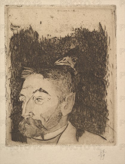 Portrait of Stéphane Mallarmé, 1891. Creator: Paul Gauguin.