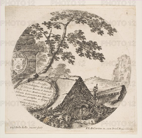 Plate 1: fragments from ancient monuments, from 'Roman Landscapes and Ruins'