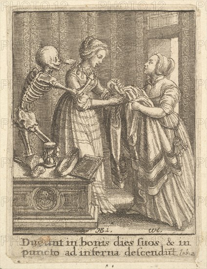 Bride, from the Dance of Death, 1651. Creator: Wenceslaus Hollar.