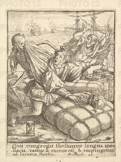 The Merchant, from the Dance of Death, 1651. Creator: Wenceslaus Hollar.