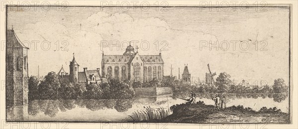 The church by the water, 1625-77. Creator: Wenceslaus Hollar.