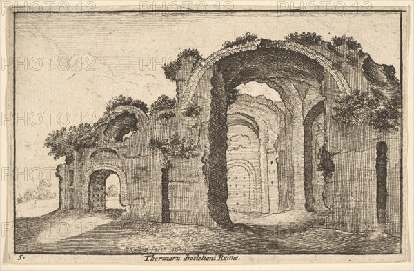 Thermaru diocletiani Ruinae (Baths of Diocletian), 1651. Creator: Wenceslaus Hollar.