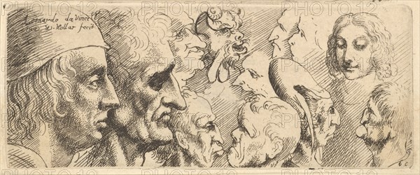 A variety of heads, 1625-77. Creator: Wenceslaus Hollar.